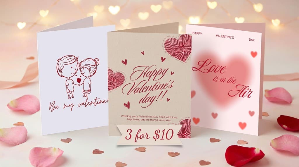 3 Valentines for $10 1 of 1